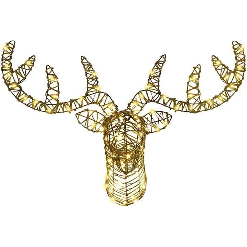 VidaXL Reindeer vuče saonice Topla bijela 60 cm Ratan Slike