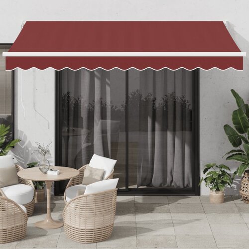 VidaXL Avtomatsko zložljiva tenda bordo 350x250 cm Slike