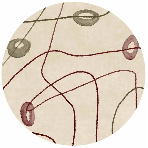  Okrugla fototapeta - Lines and shapes – bead labyrinth on a pale washed background 230x230 Cene