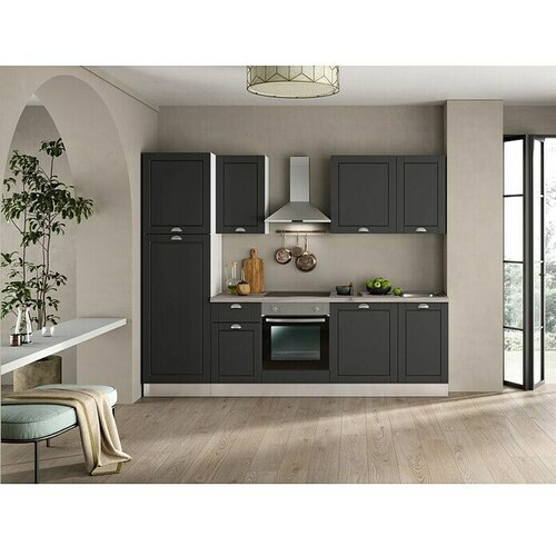 Marinelli Cucine Kuhinjski komplet Adriana (&amp;Scaron;irina: 270 cm, S električnim uređajima, Antracit) Slike