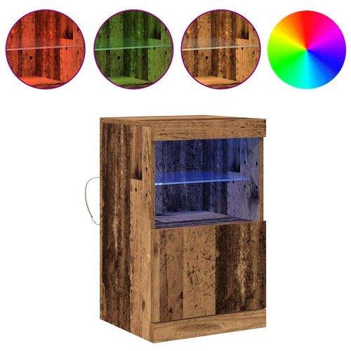  LED komoda Staro drvo 41 x 37 x 67 cm Konstruirano drvo Slike