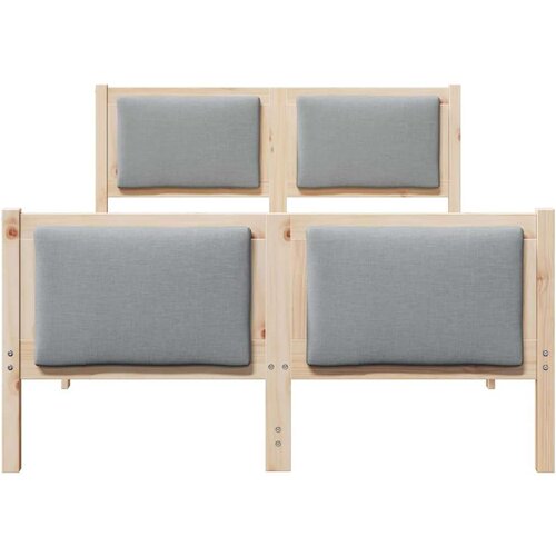  Okvir za krevet Svijetlo siva 120 x 190 cm tkanina Slike