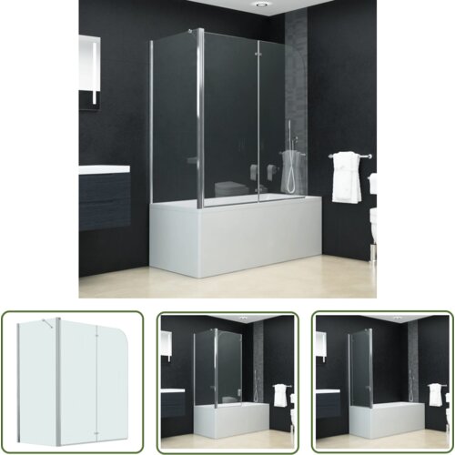 The Living Store Tu&amp;scaron; kabina zložljiva ESG 120x68x130 cm - Pregrada Za Tu&amp;scaron;, (21745010) Slike