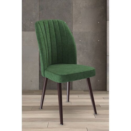 Hanah home set trpezarijskih stolica Platinum 6 kom, kaki zelena tkanina Jerry, braon metalne noge Cene