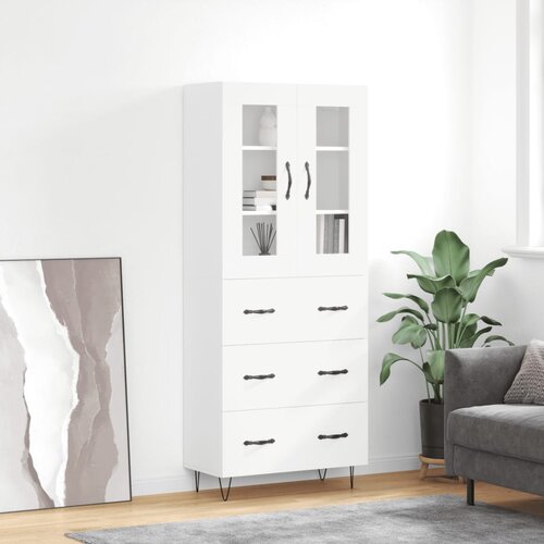 vidaXL Visoka komoda bijela 69 5x34x180 cm konstruirano drvo Cijene