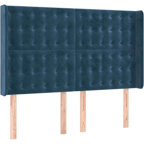  Uzglavlje tamnoplavo 147x16x118/128 cm bar&amp;scaron;unasto Slike