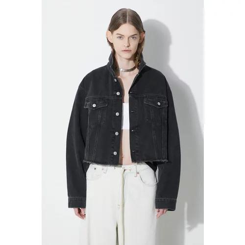 MM6 MAISON MARGIELA Traper jakna za žene, boja: crna, za prijelazno razdoblje, oversize, S52AM0285