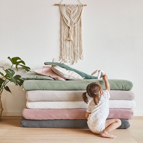 Leander&amp;reg; otro&amp;scaron;ka rjuha za posteljo baby 60x120 sage green (2 kosa) Slike