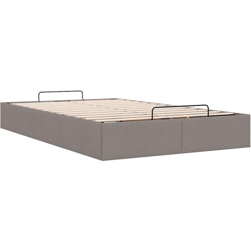 VidaXL Otomanski okvir kreveta bez madraca smeđesivi 120x190cm tkanine Slike