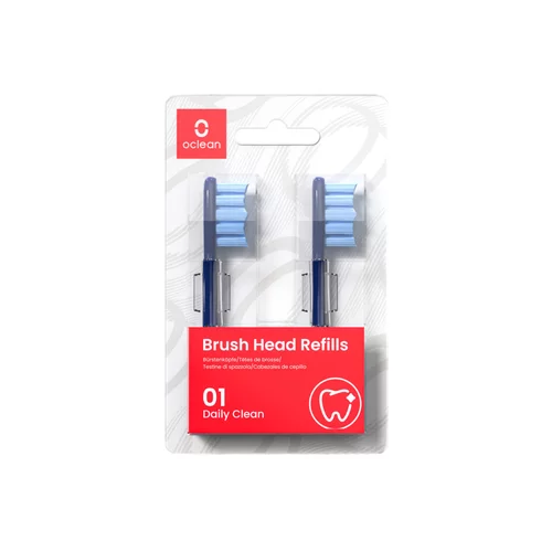 Oclean dva nastavka za električno zobno ščetko Standard modra