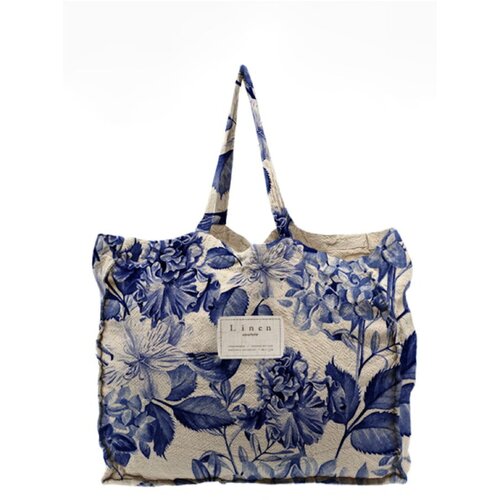 Really Nice Things lanena vreča blue flowers, širina 50 cm Cene