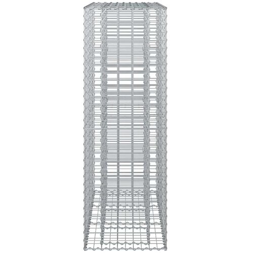  Gabionski uzdignuti krevet 2 pcs Srebrno 130 x 50 x 150 cm Slike