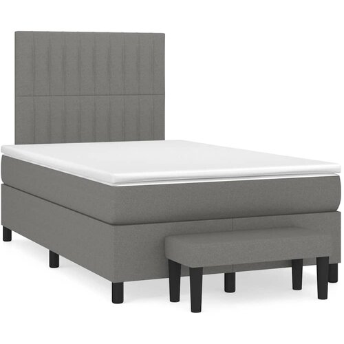  box spring s madracem tamnosivi 120 x 190 cm tkanina Cene