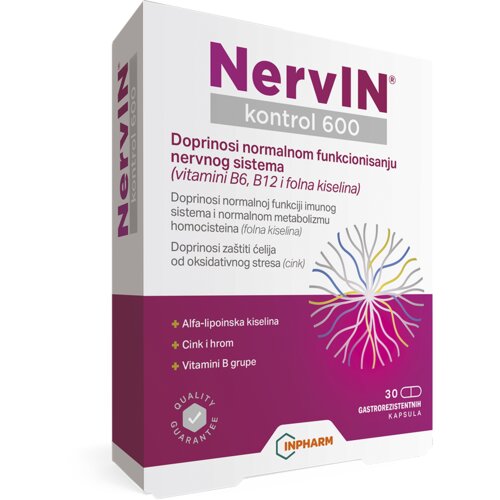 Inpharm NervIN kontrol 600 za neuropatiju, 30 kapsula Cene
