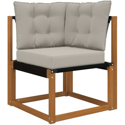  Set vanjskih sofa 6 kom. Prirodna i Svjetlosiva Smeđa 245 x 128,5 x 73 cm Slike