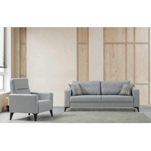 Atelier Del Sofa kristal 3+1 - Light Grey Light Grey Sofa Set Slike