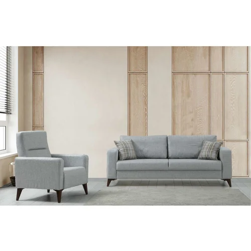 Atelier_Del_Sofa Garnitura, Kristal 3+1 - Light Grey