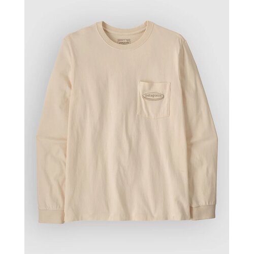 Patagonia Mw 95 Oval Logo Pocket Majica z dolgimi rokavi undyed natural Cene