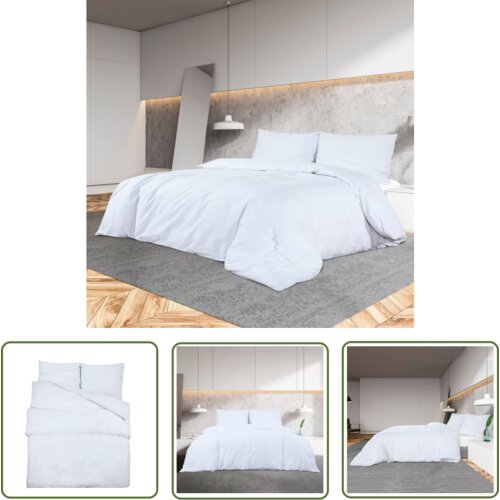 The Living Store Posteljnina bela 140x200 cm bombaž - Komplet Prevlek Za Odejo, (21743807) Cene
