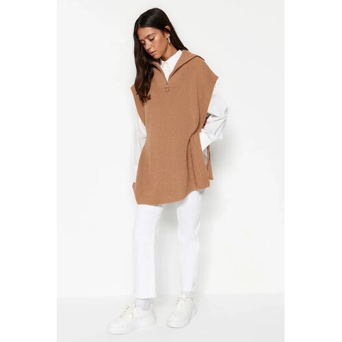 Trendyol Modest Ženski prsluk Tctaw22Uv0009, Bež Cene
