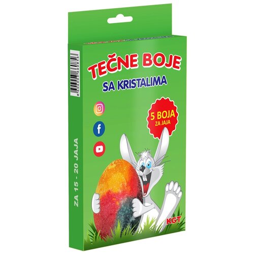 Nepoznato Tečna boja za jaja sa kristalima KGT 5kom Cene