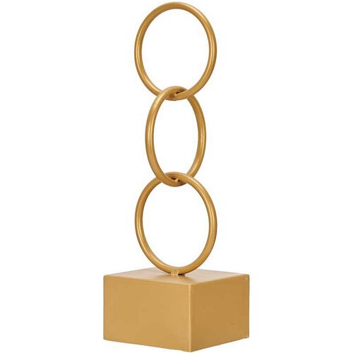  Okrasna Figura Gift Decor Zlat Obroči 12,5 x 40,5 x 12,5 cm Slike