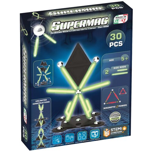 Supermag sestavljivi magneti Glow 30 Slike