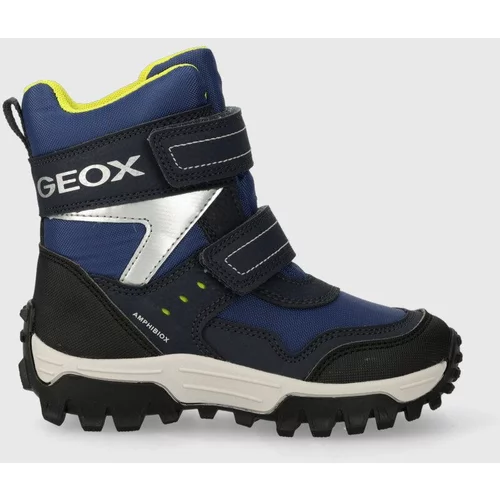 Geox Otroški zimski škornji J36FRC 0FUCE J HIMALAYA B ABX mornarsko modra barva