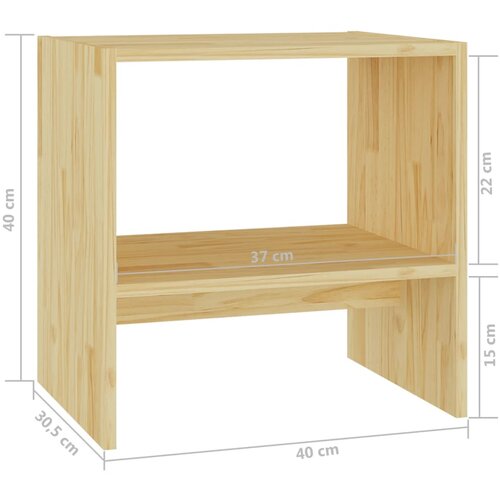  Noćni ormarići 2 kom 40 x 30,5 x 40 cm od masivne borovine Slike