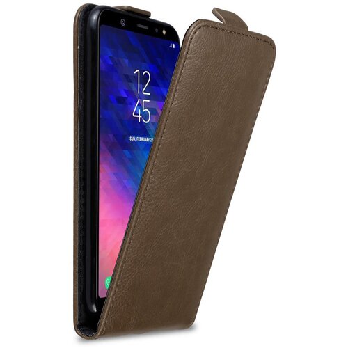 Cadorabo Ohišje, združljivo z Samsung Galaxy A6 PLUS 2018 v kava rjava - Zaščitni ovitek v obliki flipa z magnetnim zapiranjem, (20558867) Cene