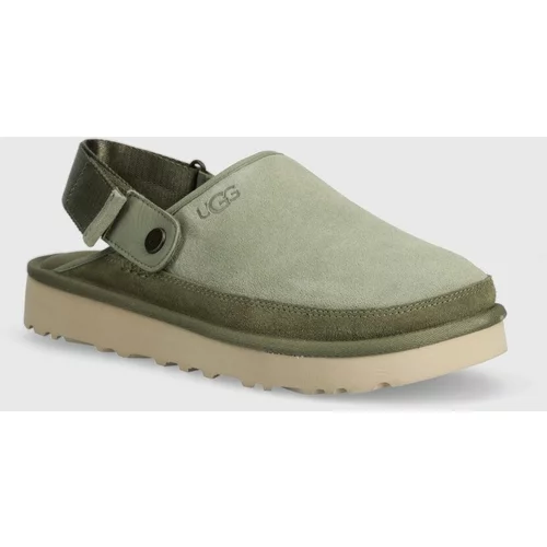 Ugg Kućne papuče od brušene kože Goldencoast Clog boja: zelena, 1142172