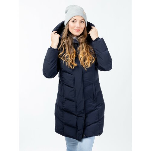 Glano Women's winter quilted jacket - blue Slike