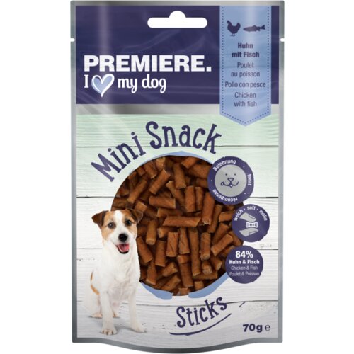 Premiere poslastica za pse Mini Snack Sticks piletina s ribom 70 g Slike