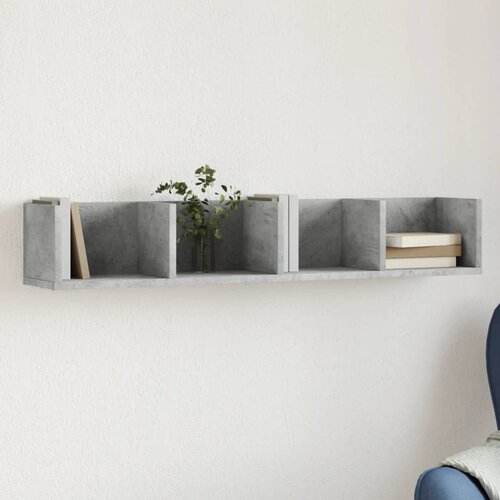  The Living Store Stenska omarica betonsko siva 99x18x16,5 cm inženirski les - Stenska Omarica, (21554690) Cene