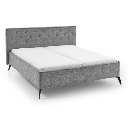 Meise M&amp;ouml;bel Sivi tapecirani bračni krevet 180x200 cm Alicante &amp;ndash; Slike