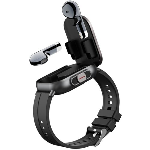 INF 2-v-1 TWS pametna ura z 2.01 inch TFT, Bluetooth 5.3 in magnetni etui Black, (5000310155) Cene