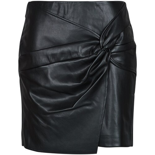 Vero Moda VMGAWN MW PU SHORT Crna Slike