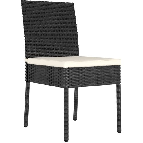 Maison Chic Vrtni jedilni stoli - Stol za vrt 2 kosa poli ratan črne barve JS288, (21878007) Slike