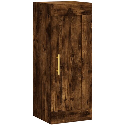 Maison Chic Stenska omarica - Zidna omarica dimljeni hrast 34,5x34x90 cm inženirski les iu168, (22062479) Slike