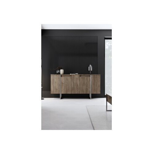 Hanah home komoda luxe walnut silver Cene