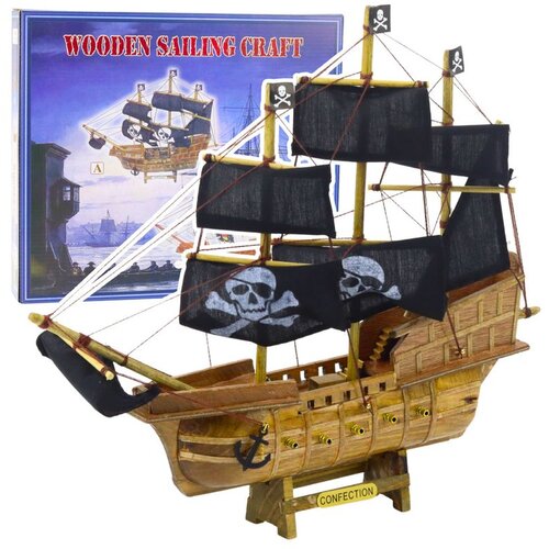  Kolekcionarski model dekorativnog gusarskog jedrenjaka crne boje 33x29cm Cijene