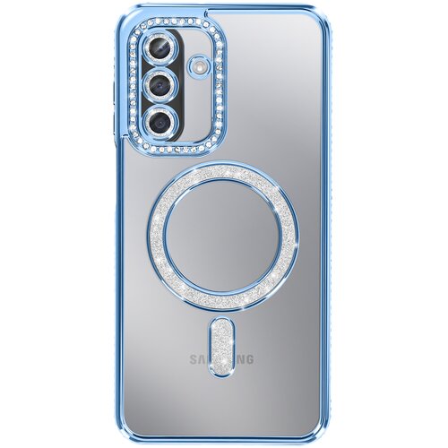 AVIZAR Ovitek za Galaxy A17, združljiv z MagSafe, z okrasnim obodom iz strasa, Modra, (5000189107) Cene