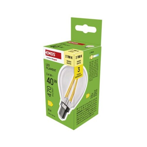  LED žarnica Filament Mini Globe / E14 / 3,4 W (40 W) / 470 lm / Toplo bel Slike