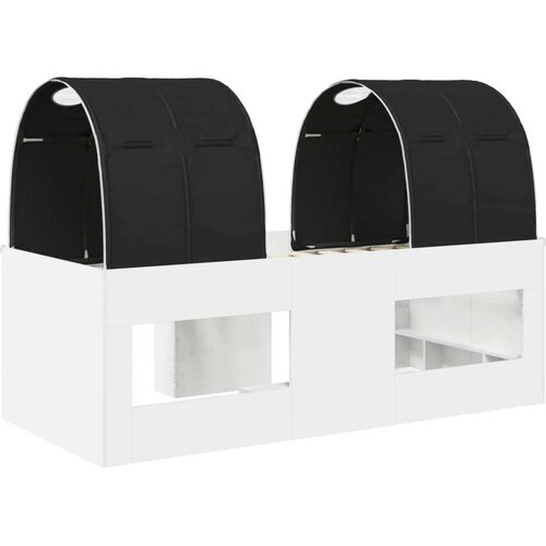  Krevet s Tunnels 4 pcs Bijela i crna Konstruirano drvo - Bijela i crna Slike