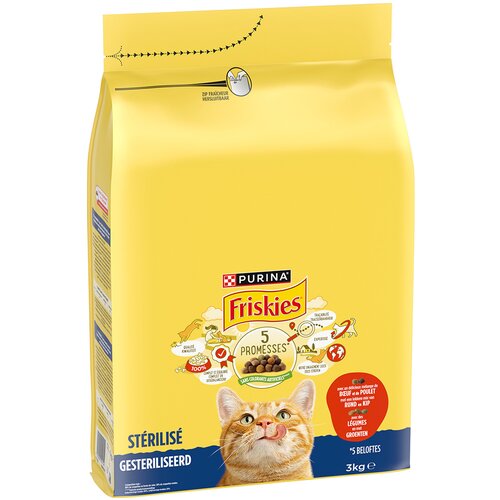 Friskies PURINA Sterilized Cat s govedinom, piletinom i povrćem - 3 kg Cijene