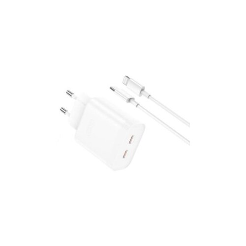XO L105 35W Dual Type-C Fast Charger + Lightning cable Slike