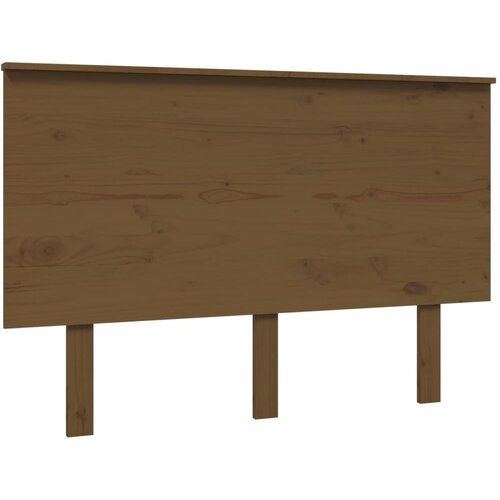 Maison Chic posteljno vzglavje - vzglavna omarica - nočna omarica medeno rjavo 124x6x82,5 cm trdna borovina, (21707233) Cene