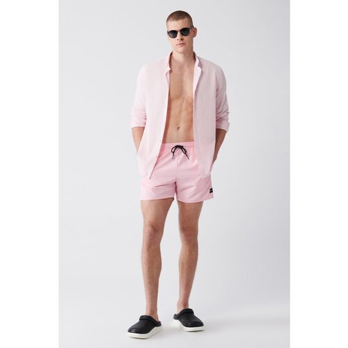 Avva Men's Light Pink Quick Dry Standard Size Flat Swimwear Marine Shorts Cene