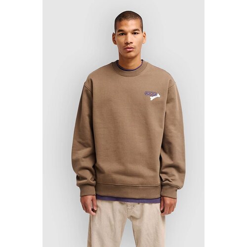 Rvca Dalas Tiger Palm Crew Sweater wood Slike