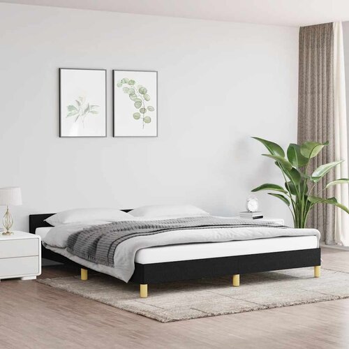  Okvir za krevet bez madraca crni 160x200 cm od tkanine Cene